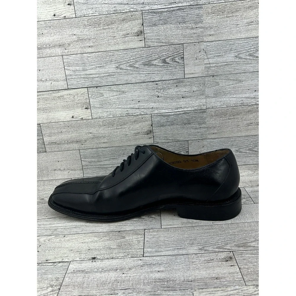 Stacy Adams Mens Black‎ Leather Lace Up Oxford Dress Shoes Size 10M